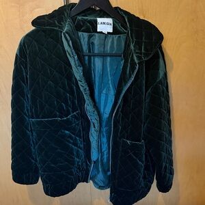 I.AM.GIA Emerald Velvet Quilted Jacket